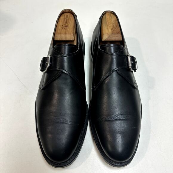 VERY GOOD Ralph Lauren x Allen Edmonds Grant Monk Strap Black Made in USA 10.5 - Picture 2 of 14